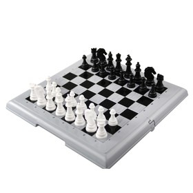 Шахматы, большие, цвет серый