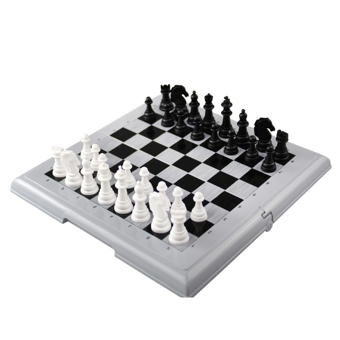Шахматы, большие, цвет серый - Фото 1