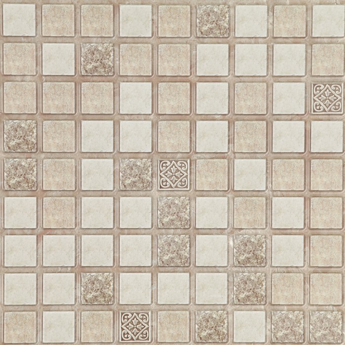 Панель ПВХ Мозаика коричневая с узорами 960х480 мм