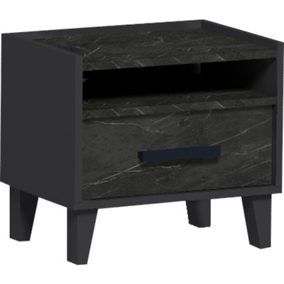Тумба прикроватная «Айрис 41», 486×358×445 мм, цвет антрацит/креатель