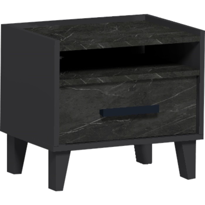 Тумба прикроватная «Айрис 41», 486×358×445 мм, цвет антрацит/креатель - Фото 1