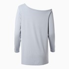 Лонгслив на одно плечо женский MINAKU: Basic line цвет серый, размер 44 - фото 71139