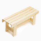 Лавочка (скамейка) деревянная из осины для бани, длина 100 см , ширина 32 см, высота 42 см - фото 24256800