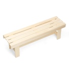 Лавочка (скамейка) деревянная из липы 130 х 32 х 42 см, без спинки, для бани, дачи и сада - Фото 2