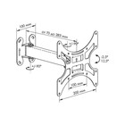 Кронштейн Trone LPS 41-11, для ТВ, наклонно-пов, 17"-32", до 25 кг,  70-283 мм, чёрный - фото 51436116