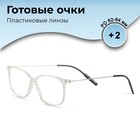 Готовые очки GA0267 (Цвет: C2 прозрачный; диоптрия: +2; тонировка: Нет) - фото 320370545