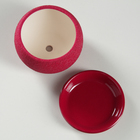 Горшок для цветов "Шар", шёлк, бордовый, керамика, 0.4 л - Фото 2