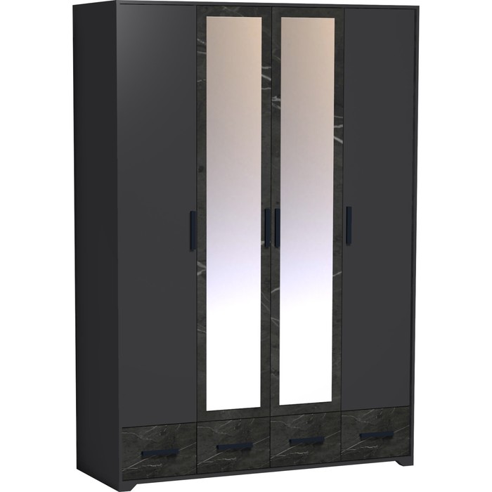 Шкаф для одежды и белья «Айрис 555», 1578×596×2285 мм, цвет антрацит/креатель - Фото 1