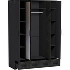 Шкаф для одежды и белья «Айрис 555», 1578×596×2285 мм, цвет антрацит/креатель - Фото 2