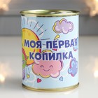 Копилка-подарок металл "Моя первая копилка" - фото 24551839