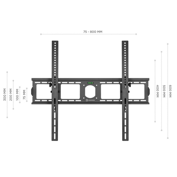 Кронштейн ONKRON UT4, для ТВ, наклонный, 55"-100", до 75 кг, 78 мм от стены, черный - фото 51436147