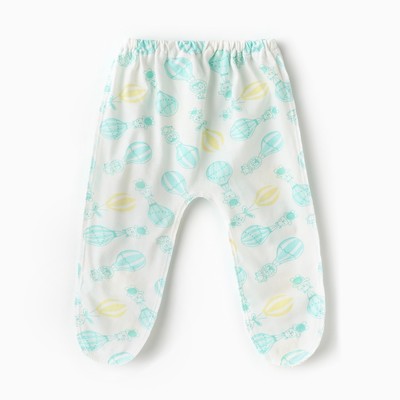 Ползунки детские, рост 74 см, молочные, воздушные шары