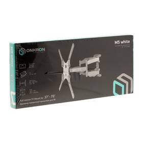 Кронштейн ONKRON M5, для ТВ, наклонно-поворотный, 37"-70", 42-452 мм от стены, белый