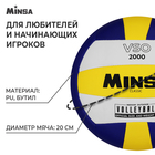 Мяч волейбольный MINSA Classic VSO2000, PU, машинная сшивка, р. 5 - фото 3613506