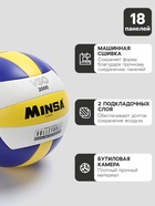 Волейбольный мяч MINSA Classic VSO2000, машинная сшивка, 18 панелей, р. 5, PU - Фото 2