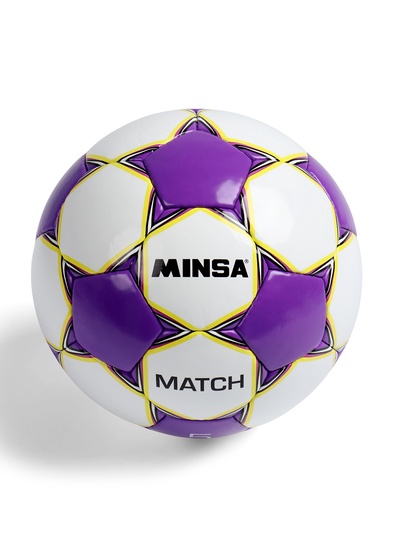 Футбольный мяч MINSA Match, ручная сшивка, 32 панели, р. 5, TPU