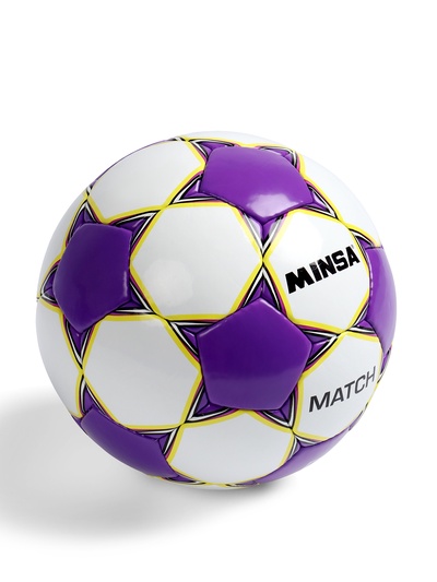 Футбольный мяч MINSA Match, ручная сшивка, 32 панели, р. 5, TPU