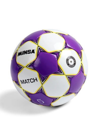 Футбольный мяч MINSA Match, ручная сшивка, 32 панели, р. 5, TPU