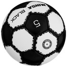 Мяч футбольный MINSA Black, PU, ручная сшивка, 32 панели, р. 5 - фото 4094481