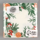 Салфетки бумажные «Новогодний аромат», однослойные, 24×24 см, 20 шт. - Фото 4