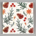 Салфетки бумажные «С Новым годом: шишки», однослойные, 24×24 см, 20 шт. - Фото 3