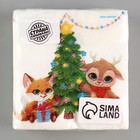 Салфетки бумажные «С Новым годом: зверята», однослойные, 24 × 24 см, в наборе 20 шт. - фото 25566265