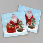 Салфетки бумажные однослойные «С Новым годом. Дедушка Мороз», 24 × 24 см, в наборе 20 шт. - Фото 2