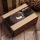 Новый год. Символ года. Змея. Набор подарочный "Born to win" плед, носки, перчатки, термостакан - фото 27143518