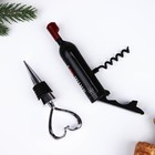 Штопор-бутылка и пробка на подложке «Истина в вине», 12.3×19.9 см - фото 42019494