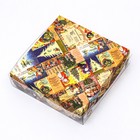 Коробка для печенья, кондитерская новогодняя упаковка «Новогодняя афиша», 12×12×3 см - Фото 2