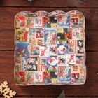 Коробка для печенья, кондитерская новогодняя упаковка «Новогодняя афиша», 12×12×3 см - Фото 8