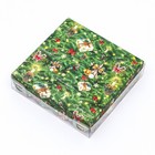 Коробка для печенья, кондитерская новогодняя упаковка «Ёлочные украшения», 12×12×3 см - Фото 2