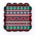 Коробка для печенья, кондитерская новогодняя упаковка «Ёлочные украшения», 12×12×3 см - Фото 4