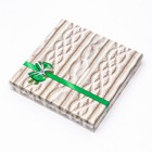 Коробка для печенья, кондитерская новогодняя упаковка «Вязанка», 21×21×3 см - Фото 2