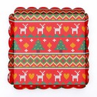 Коробка для печенья, кондитерская новогодняя упаковка «Вязанка», 21×21×3 см - Фото 4