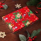 Коробка для печенья, кондитерская новогодняя упаковка «Снежинки», 22×15×3 см - Фото 6