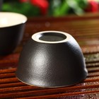 Набор для чайной церемонии керамический «Атмосфера», 6 предметов: чайник 250 мл, 3 пиалы 50 мл, тряпка, сумка, цвет коричневый - фото 4390947