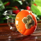 Набор для чайной церемонии «Тыква», 4 предмета: гайвань 200 мл, малая чаша 60 мл, большая чаша 210 мл, тряпка, сумка, керамика, оранжевый - Фото 2