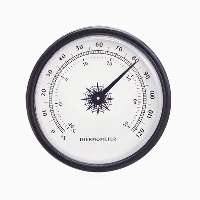 Термометр, d-6.5 см, черный