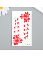 Переводные тату на тело цветные «Цветы с гирляндой», 6×10.5 см - фото 43748039 Переводные тату на тело цветные «Цветы с гирляндой», 6×10.5 см - фото 43748039