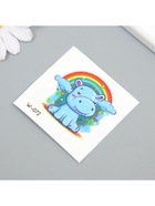 Переводная тату на тело цветная «Носорожек. Бегемотик», 6×6 см, МИКС 9690987