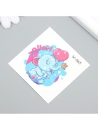 Переводная тату на тело цветная «Слонёнок», 6×6 см, МИКС 9690989