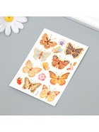 Переводные тату на тело цветные «Бабочки», с золотом, 7.5?11 см, МИКС (комплект 8 шт) - фото 43748066