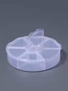 Органайзер для хранения мелочей, 6 ячеек, d=8×1.8 см, прозрачный - Фото 2