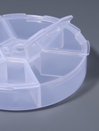 Органайзер для хранения мелочей, 6 ячеек, d=8×1.8 см, прозрачный - Фото 3