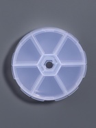 Органайзер для хранения мелочей, 6 ячеек, d=8×1.8 см, прозрачный - Фото 5