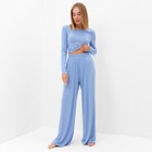 Комплект женский (лонгслив, брюки) MINAKU: Home collection цвет голубой, р-р 42 - фото 8211626