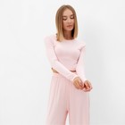 Комплект женский (лонгслив, брюки) MINAKU: Home collection цвет розовый, р-р 42 - Фото 5