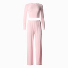 Комплект женский (лонгслив, брюки) MINAKU: Home collection цвет розовый, р-р 42 - Фото 7