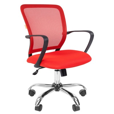 Кресло офисное "Chairman" 698 TW-69 хром, красное